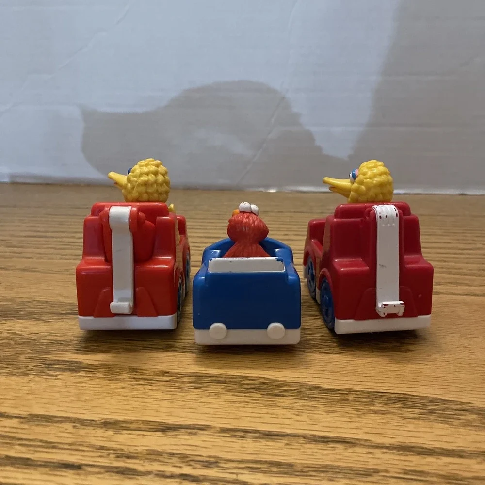 NEW! Mattel 2004 Sesame Street Cars Toys Big Bird Elmo Jim Henson Cake Toppers 3